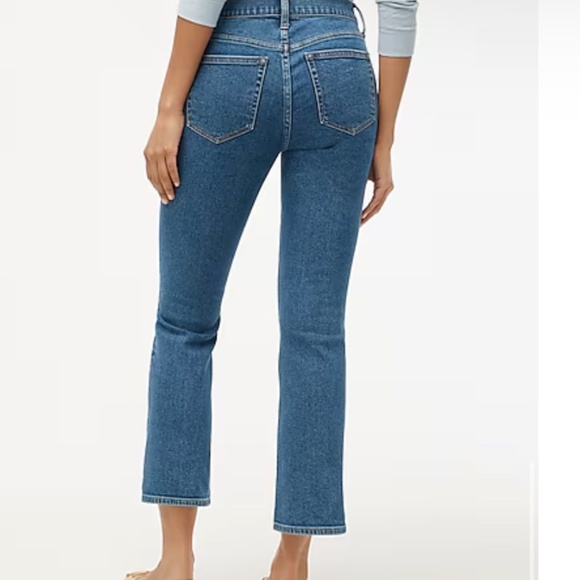 NWT J. Crew factory Blue Flare crop mid-rise jean in all-day stretch SZ 25 - Picture 2 of 5